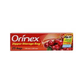 Orinex Double Zipper Bags Red 25S