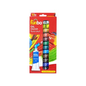 Funbo Oil Paint Set 12 Colors 12ML Tube