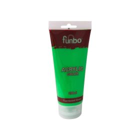 Funbo Acrylic Paint Tube 207 Fluorescent Green