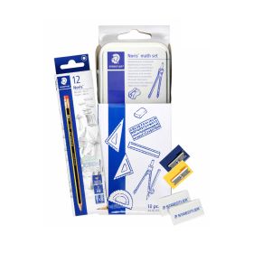 Staedtler Noris Pencil + Noris Math Set + Eraser + Sharpener