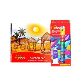 Funbo Sketch Pad And Water Color Set