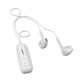 Blupebble Bluetooth Clip Wireless White Earphone