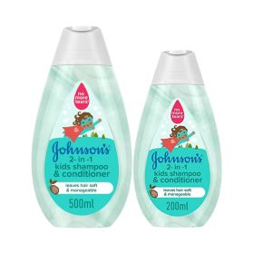 Johnsons Soft & Shiny 2 in1 Kids Shampoo & Conditioner