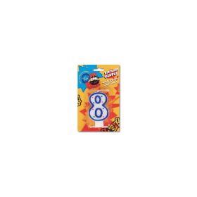 Fun Birthday Candle Numeral 8
