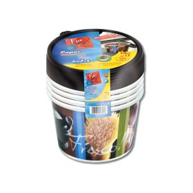 Fun Printed Paper Container with Lids Fresco 16oz