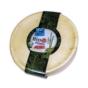 Fun Biodegradable Round 10 Inch Palm Leaf Plates