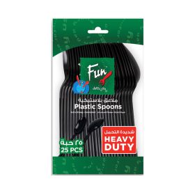 Fun Heavy Duty Black Plastic Spoon