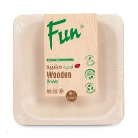 Fun Wooden Square Bowls