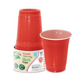 Fun Biodegradable Ruby Red Disposable Cups