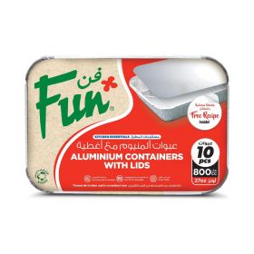 Fun Aluminium Containers With Lid 800cc