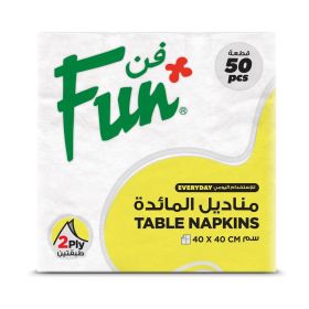 Fun White Table Napkins 40CMX40CM 2ply