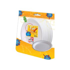 Fun Foam Plate 7in White