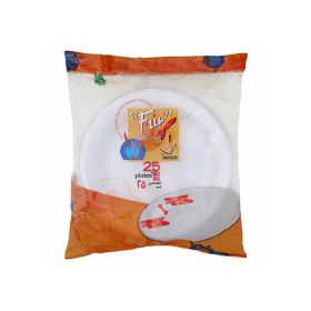 Fun White Foam Plate 10