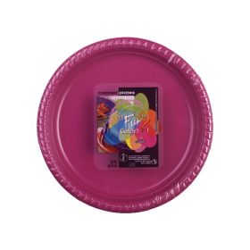 Fun Plum Colored Plastic Plate 