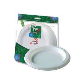 Fun Plastic Plate 18cm White