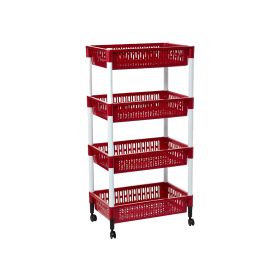 Cosmoplast Vegetable Rack 4 Trays with Wheel