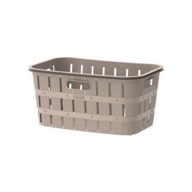 Cosmoplast Cedargrain Laundry Basket 40L Dark Grey