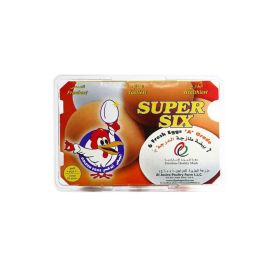 Al Jazira Super Six Eggs Box White/Brown