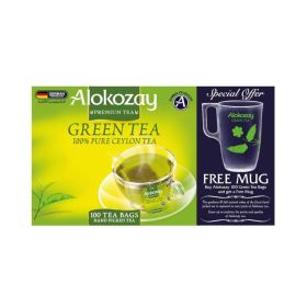 Alokozay Green Tea Bag plus Mug Free