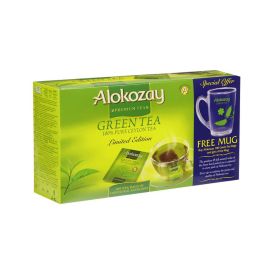 Alokozay Green Tea Bag Plus Free Mug