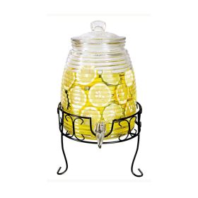 Feelings 6 Litre Glass Juice Dispenser with Stand & Faucet