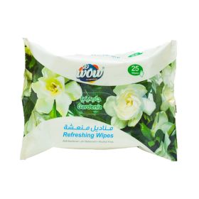 Wow Refreshing Wipes Gardenia 25s