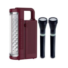 Geepas Rech 2pcs Led Flashlight With Lantern Combo