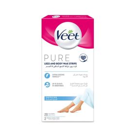 Veet Pure Cold Wax Strips Sensitive Skin Legs