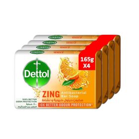 Dettol Zing Antibacterial Bar Soap