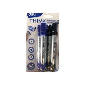 Deli Think Whiteboard Marker Bulet Assorted