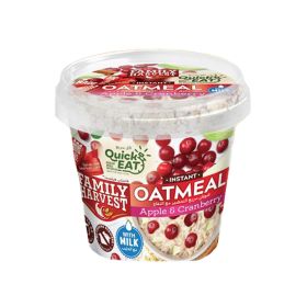 Family Harvest Instant Oatmeal Apple & Cranberry