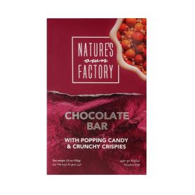 Nature's Own Factory Chocolate Bar with Popping Candy & Crunchy Crispies