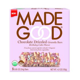Made Good Organic Chocolate Drizzled Birthday Cake Flavor Granola Bars