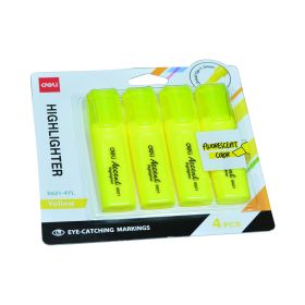Deli Chisel Yellow Highlighters