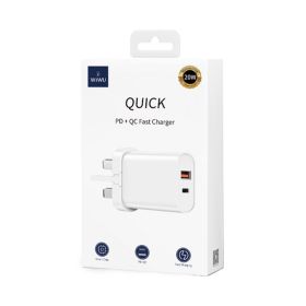 Wiwu 20W+18W Uk Fast Charger - White