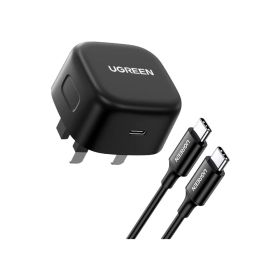 Ugreen 25W PD USB C Fast Charger UK C To C 2M Black