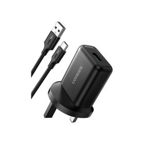 Ugreen 18W QC 3.0 Fast Charging Power Adapter UK Black