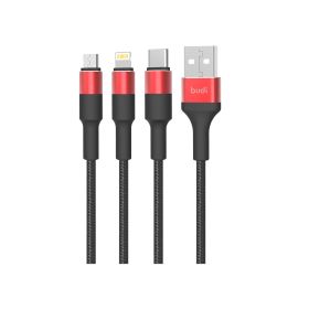 Budi Cable 1 In 3 Braided Alm Shell 1M