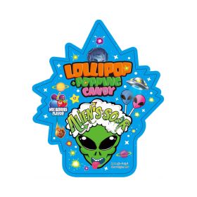 Alien's Sour Mix Berries Flavor Lollipop + Popping Candy