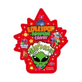 Alien's Sour Mix Fruit Flavor Lollipop + Popping Candy