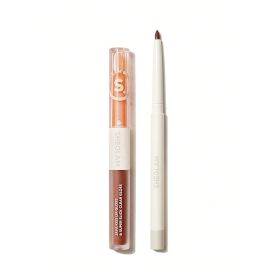 Sheglam Soft 90's Glam Lip Liner & Lip Gloss Duo Set - Moody Taupe