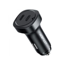 Acefast B2 72W Dual USB C Metal Car Charger Black