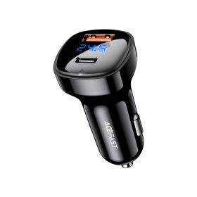 Acefast B4 Digital 66W USB C + USB A Dual Car Charger Black