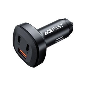 Acefast B3 66W USB C + USB C + USB A Three Car Charger Black