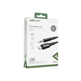 Acefast USB-C to 3.5mm Aluminum Alloy Audio Cable Black