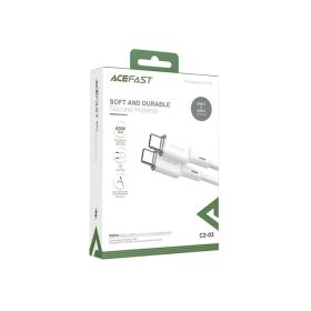 Acefast USB-C To USB-C Zinc Alloy Silicone Charging Data Cable 1.2m White