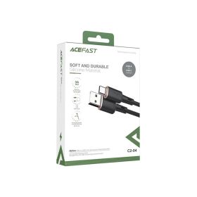 Acefast USB-A To USB-C Zinc Alloy Silicone Charging Data Cable 1.2m Black