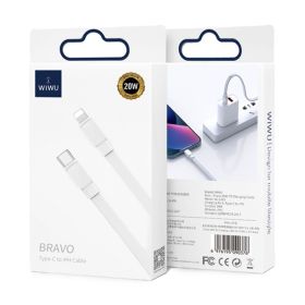 Wiwu Bravo 20W Type-C To Lightning Flat Cable 1M - White