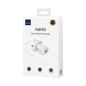Wiwu Nano Gan Uk 33W Fast Charger - White