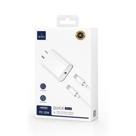 Wiwu Type-C PD Fast Charger + Type-C to Type-C Cable